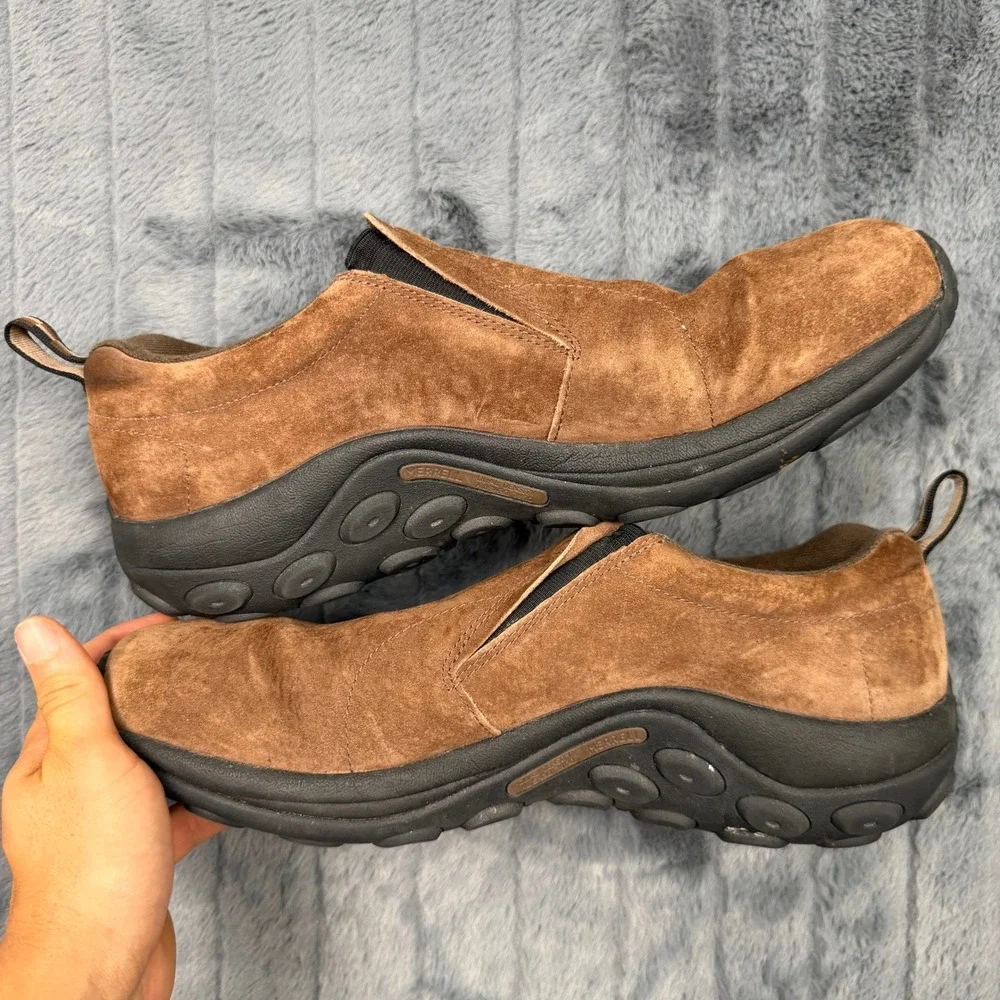 Merrell Jungle Moc Mens 15 Brown Suede Slip On Casual Comfort Shoes J65685